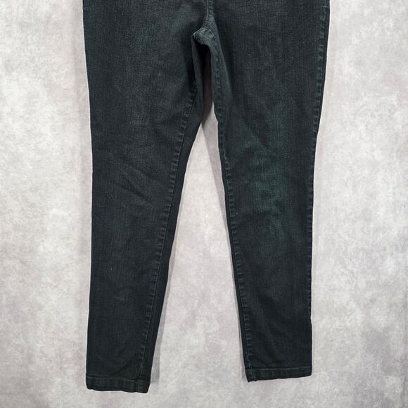 Faded Glory Black Skinny Pullon Jeggings Straight Cotton Stretch M Medium 10 - Picture 4 of 8